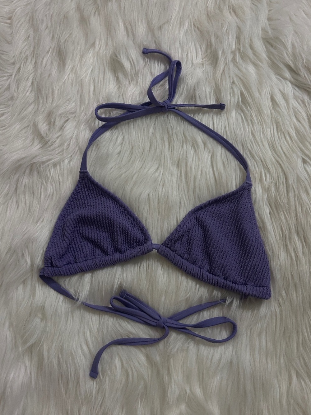Aerie triangle bikini top purple